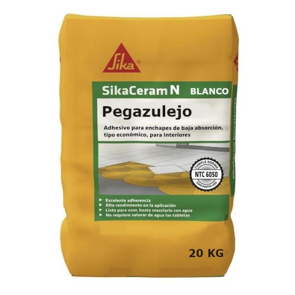 449365 SIKACERAM N PEGAZULEJO BLANCO SACO 20 KG SIKA CONSTRUCCION