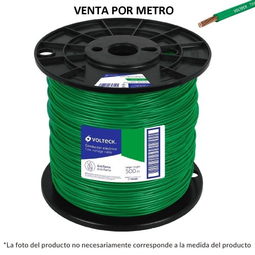 Cab V Metro De Cable Thhw Ls Awg Verde En Carrete De M