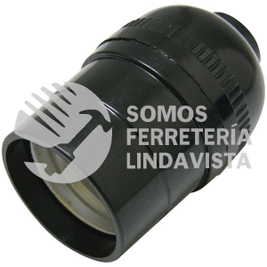 136654 PORTALAMPARA SENCILLA, COLOR NEGRO SURTEK