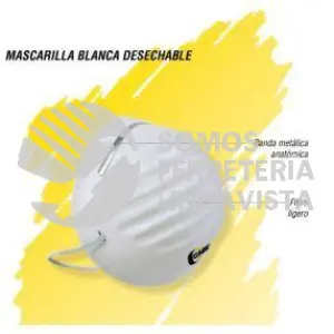 1716 MASCARILLA ECONOMICA BLANCA 50 PZS CABEL