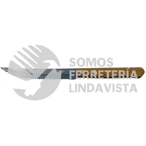 CU52M CUCHILLO DE ACERO INOXIDABLE PARA ASADO CON MANGO DE MADERA DE 5" FOY