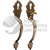 LH119LA JUEGO DE JALADERAS GATILLO CLASSIC, LATON ANTIGUO LOCK