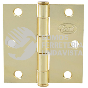 LBC30LB BISAGRA CUADRADA LATON BRILLANTE 3" X 3" LOCK
