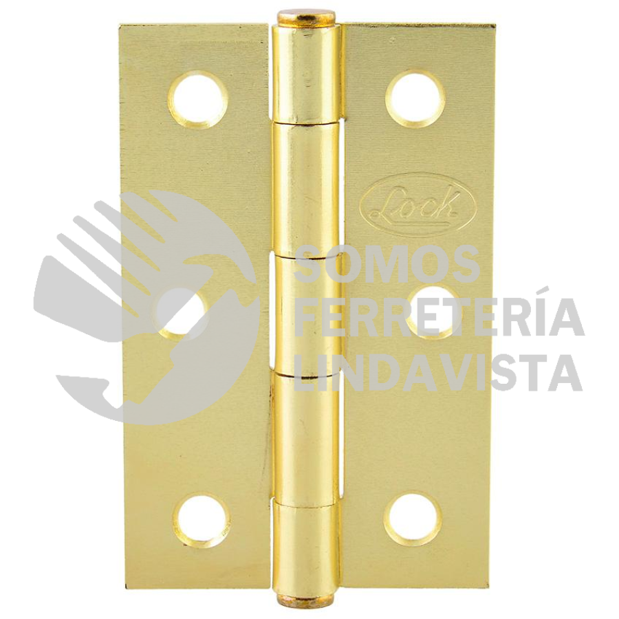 LBA15LB BISAGRA ALARGADA LATON BRILLANTE 1.5" X 1.46" LOCK