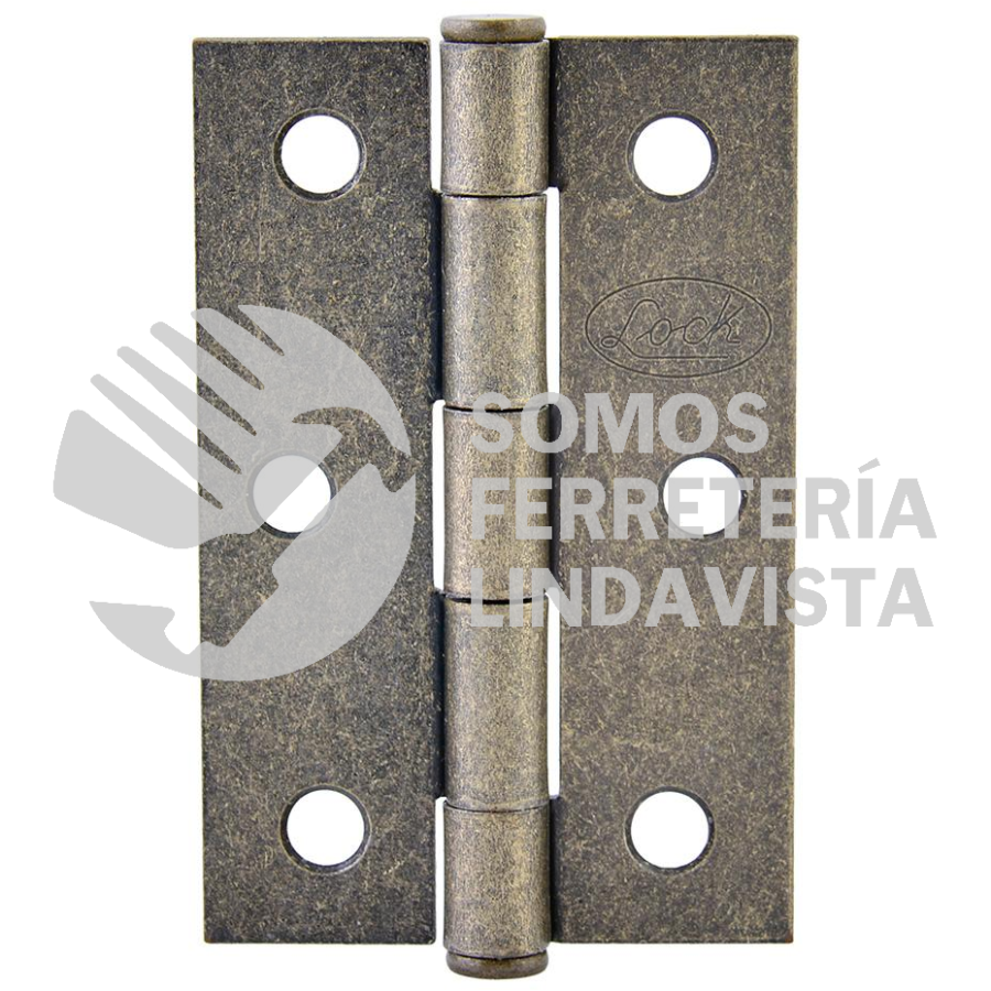 LBA35LA BISAGRA ALARGADA LATON ANTIGUO 4" X 2.87" LOCK