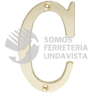 L701CLB LETRA C SLIM 4" LATON BRILLANTE LOCK