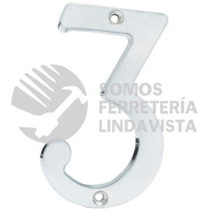 L6803CS NUMERO 3 SLIM 4" NIQUEL SATINADO LOCK