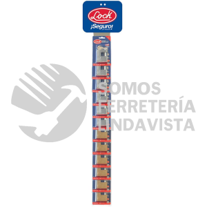 LTIM22CS TIRA DE IMPULSO CON CANDADOS DE CORTINA LLAVE ESTANDAR 8 X 100 CM, 13 PIEZAS LOCK