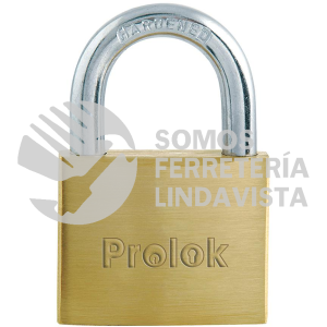 L18S50EB CANDADO DE LATON SOLIDO CORTO 50 MM, LLAVE ESTANDAR PROLOK