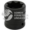 7432S DADO DE IMPACTO CUADRO DE 1/2", 8 PUNTAS, EN PULGADAS, 1" URREA