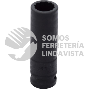 7322 DADO DE IMPACTO LARGO CUADRO DE 1/2", 12 PUNTAS, EN PULGADAS, 11/16" URREA