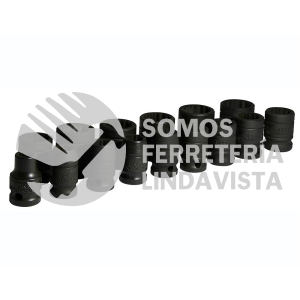 74201 JUEGO DE DADOS DE IMPACTO CUADRO DE 1/2", 12 PUNTAS, METRICOS, 15 PIEZAS URREA