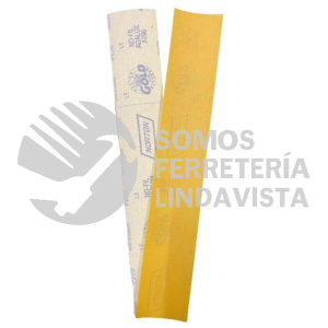 63642506242 HOJA GOLD TIRA DE LIJA PAPEL ADALOX A296 2-3/4X16-1/2 70X419MM NORGRIP GRANO 220 NORTON