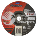 66252841222 DISCO CORTE Y DESBASTE T27/42 WARRIOR 7X1/8X7/8" IN 180X3 0X22 2MM METAL DC718W NORTON