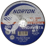 66252842970 DISCO DE CORTE T01/41 AZUL 7X1/8X7/8" IN 178X3 0X22 2MM METAL 180BNA32 NORTON