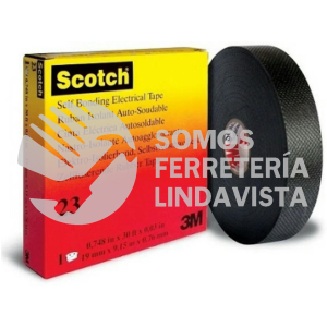 23 3/4 HT002001309 C2319 CINTA ELECTRICA SCOTCH 23 DE HULE AUTOFUSIONABLE 19MMX9 1M 3M