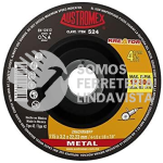 524 DISCO CON CENTRO DEPRIMIDO PARA CORTE DE METAL KREATOR TIPO 42 GRANO 24 (4-1/2"X1/8"X7/8") AUSTROMEX