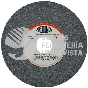 18 RUEDA ABRASIVA VITRIFICADA PARA ESMERILADO DE METAL TIPO 1 GRANO 80 (6"X3/4"X1") AUSTROMEX