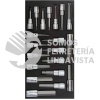 CH110 JUEGO DE DADOS CUADRO DE 1/2" VARIAS PUNTAS, 20 PIEZAS URREA