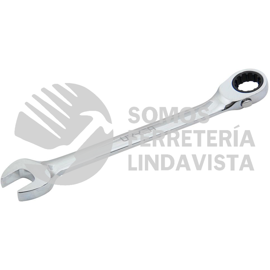 1212CMR LLAVE COMBINADA PULIDO ESPEJO DE MATRACA SPLINE REVERSIBLE EN PULGADAS, 3/8" URREA
