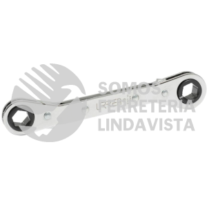 1183M LLAVE DE ESTRIAS PULIDO ESPEJO ACODADA DE MATRACA METRICA, 6 PUNTAS, 11 X 12 MM URREA