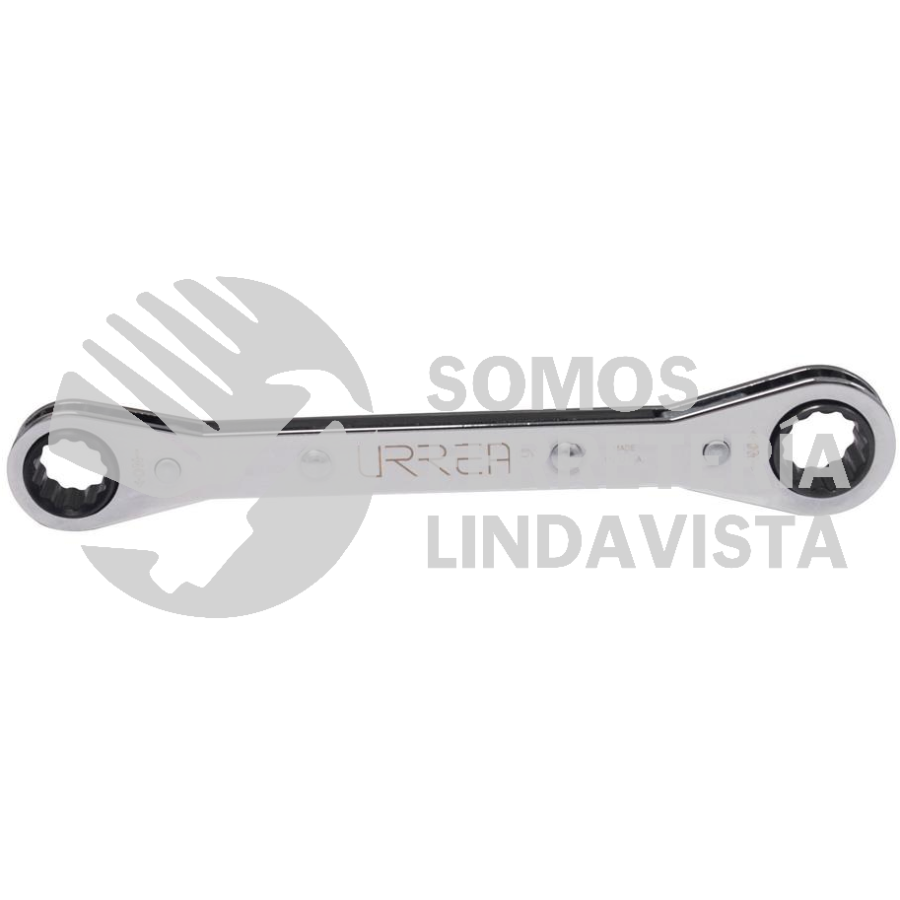 1196 LLAVE DE ESTRIAS PULIDO ESPEJO PLANA DE MATRACA EN PULGADAS, 12 PUNTAS, 3/4" X 7/8" URREA