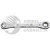 1194M LLAVE DE ESTRIAS PULIDO ESPEJO PLANA DE MATRACA METRICA, 6 PUNTAS, 13 X 14 MM URREA