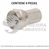 48481 COCO-59R BOLSA CON 4 CONECTORES COAXIALES RG 59 DE ENROSCAR VOLTECK