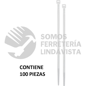 44301 CIN-1815 BOLSA CON 100 CINCHOS PLASTICOS 18 LB 150X2.5 MM NATURALES VOLTECK