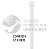 48987 CIN-17590 BOLSA CON 10 CINCHOS PLASTICOS 175 LB 900X9 MM NATURALES VOLTECK
