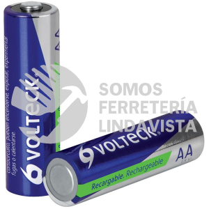 47204 RE-AA BLISTER CON 2 PILAS AA RECARGABLES LARGA DURACION 2500 MAH VOLTECK
