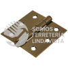 43250 BC-252P BISAGRA CUADRADA 2-1/2" ACERO LATONADO ANTIGUO PLANA HERMEX