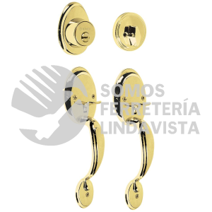 43026 CEP-11JJ DOBLE JALADERA PERILLA Y CERROJO LLAVE-MARIPOSA BRILLANTE HERMEX