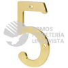 43683 NUCH-5 NUMERO DE LATON SOLIDO DE 4" NO.5 HERMEX