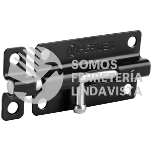 43695 PAS-46 PASADOR DE BARRIL 4" DE ACERO ACABADO NEGRO HERMEX