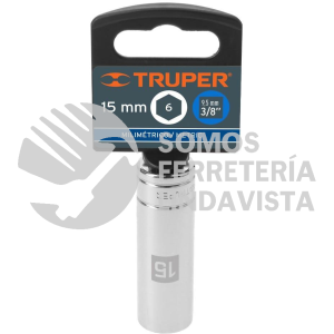 13775 D-3815-HM-L DADO LARGO DE 15 MM 6 PUNTAS CUADRO 3/8" TRUPER