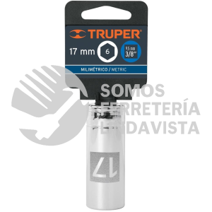 13777 D-3817-HM-L DADO LARGO DE 17 MM 6 PUNTAS CUADRO 3/8" TRUPER