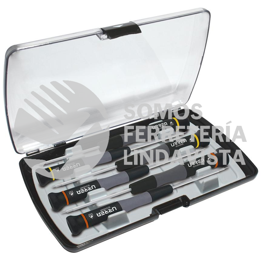 9501BC JUEGO DE DESTORNILLADORES DE PRECISION ESD ANTI-ESTATICOS COMBINADOS, 6 PIEZAS URREA