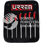 9100GC JUEGO DE 7 DESTORNILLADORES CON MANGO BIMATERIAL DE GOLPE, COMBINADOS URREA