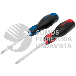 20215 DUO-1/4X4BP DUO DE DESARMADORES 1/4" X 4" MANGO COMFORT GRIP PRETUL