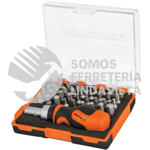 17845 DTROM-37 DESARMADOR TIPO TROMPO CON MATRACA Y 36 PUNTAS TRUPER