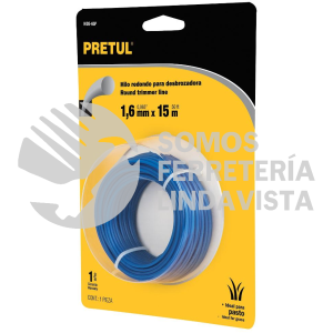 20022 HIDE-65P ROLLO DE HILO PARA DESBROZADORA 1.6 MM X 15 M PRETUL