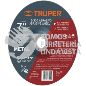 11565 ABT-780 DISCO TIPO 42 DE 7" X 3.2 MM CORTE METAL TRUPER
