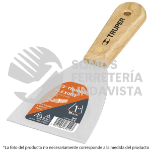 14447 ET-1F ESPATULA FLEXIBLE 1" CON MANGO DE MADERA TRUPER