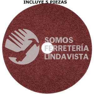 17289 DILI-7120 DISCO DE LIJA 7" CON RESPALDO DE FIBRA GRANO 120 5 PIEZAS TRUPER