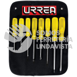 9600D JUEGO DE DESTORNILLADORES CON MANGO AMBAR COMBINADOS, 8 PIEZAS URREA