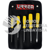 JBUD01 JUEGO DE DESTORNILLADORES CON MANGO AMBAR COMBINADOS, 5 PIEZAS URREA