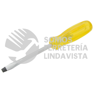 9842 DESTORNILLADOR CON MANGO AMBAR, PUNTA PLANA BARRA CUADRADA 1/4" X 9" URREA