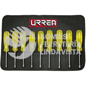 93E9 JUEGO DE 9 DESTORNILLADORES AMBAR PUNTA TORXHEMBRA URREA
