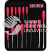 9600ER JUEGO DE 15 DESTORNILLADORES CON MANGO ROJO, COMBINADOS URREA